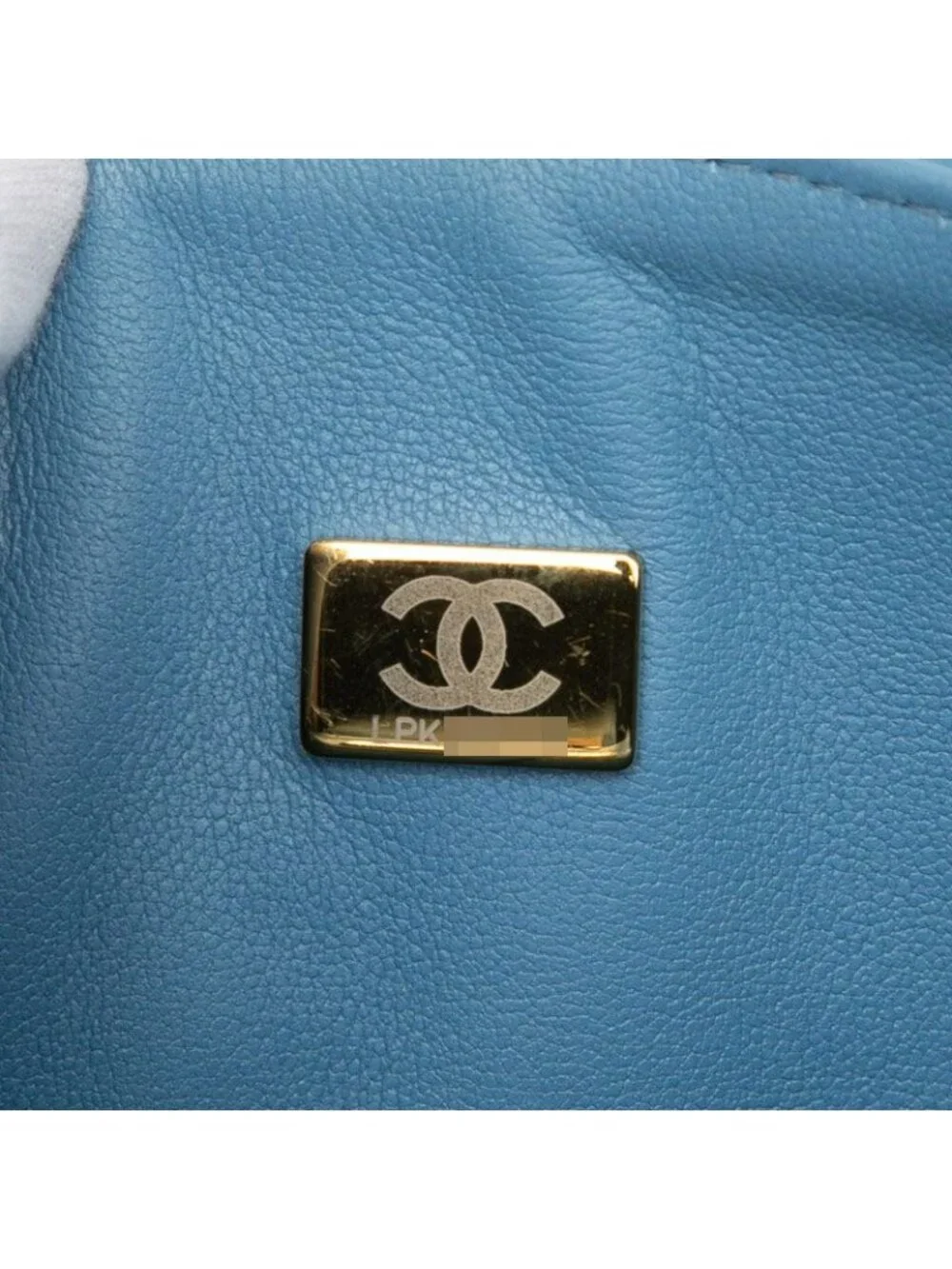 Chanel Quilted CC Logo Blue Gold Denim Sequins